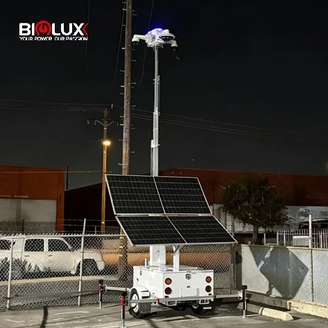Solar Powered CCTV Tower for Public Security